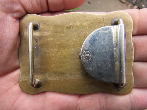 Vtg GOLD COUNTRY Belt Buckle ORE CART Diablo YUBA California RUSH Brass RARE VG+ - Picture 3 of 4