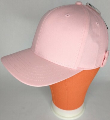 Pink Strapback Adjustable Woman's Hat With Mask Holding Snaps