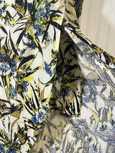 G.I.L.I. Wrap Front Maxi Skirt Size Large Blue Floral A290178 Pull On Comfort - Picture 2 of 6