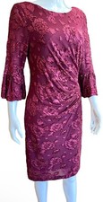 Adrianna Papell $169 Women's Draped Velvet Burnout Dress Size 10 New NWT