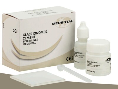 Medental Glasionomerzement Typ II Basis/Futter 15 ml flüssig und 20 g fest