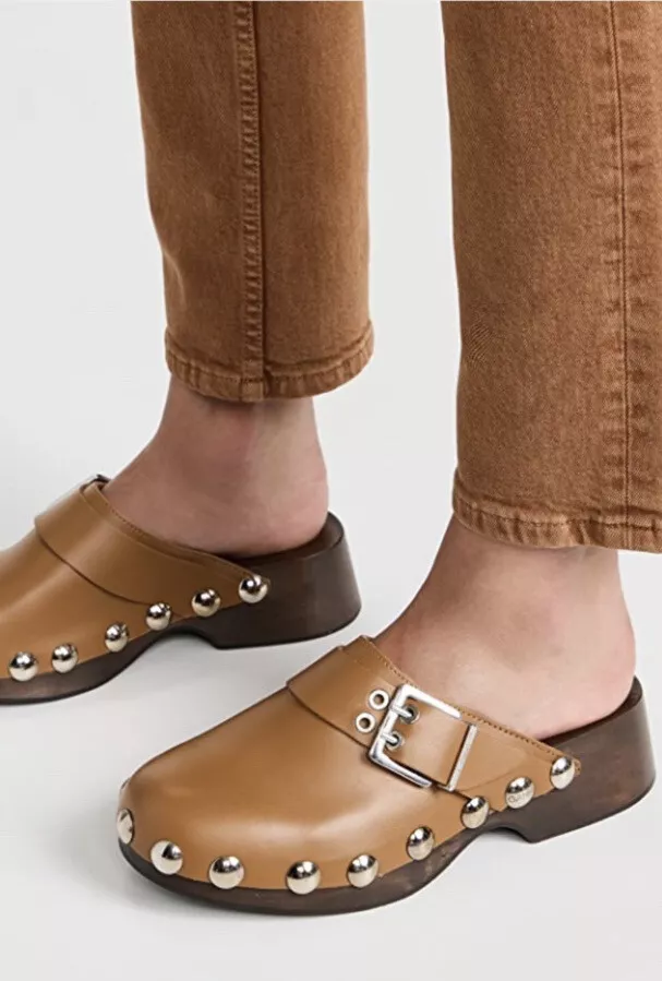 Leather mules & clogs