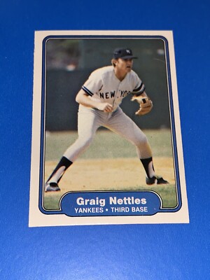 1982 Fleer Graig Nettles Baseball Cars #46 New York Yankees Set Break NM-MINT