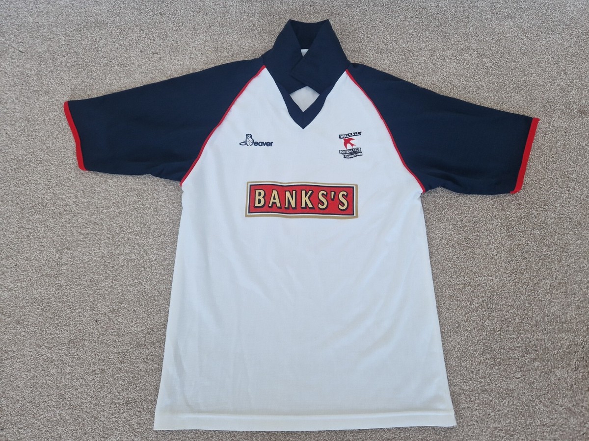 RARE VINTAGE WALSALL FC 2000-2001 S SMALL MENS 3RD THIRD FOOTBALL SHIRT  BEAVER