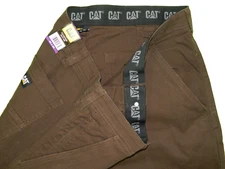 Men's NEW Pants CAT Flex Waistband Utility Canvas Tag 40x32 measured Size 39x31