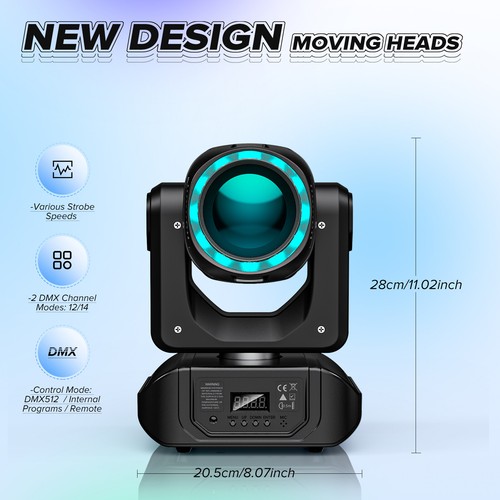 150W LED Stage Light RGBW 10Gobos 8Colors Moving Head DMX512 Light for Disco Bar - Picture 8 of 13