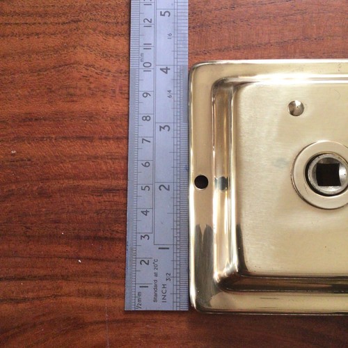 POLISHED BRASS Old vintage retro style door rim lock 2 Keys Restoration - Picture 8 of 8
