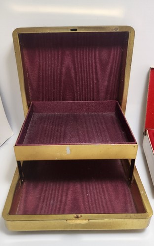 Cajas de baratijas expandibles estilo Art Deco chapadas en oro, juego de 2 - Imagen 7 de 21