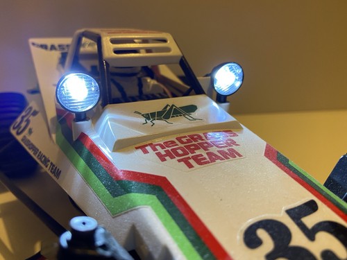 HELLA LIGHTS SPOTLIGHTS FOR RC CAR 1/10 TAMIYA GRASSHOPPER ROCK CRAWLER HORNET - Picture 5 of 8
