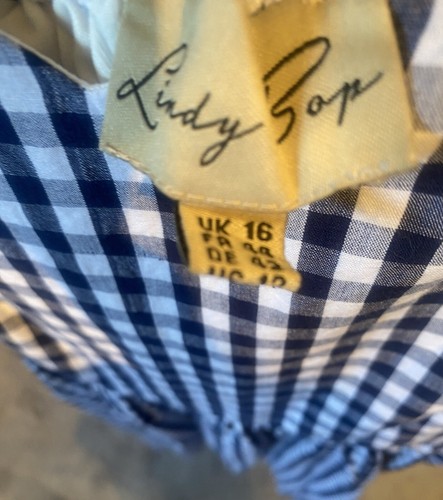 Lindy Bop Liana Blue Gingham Dress And Bolero Size 16 - Picture 13 of 14