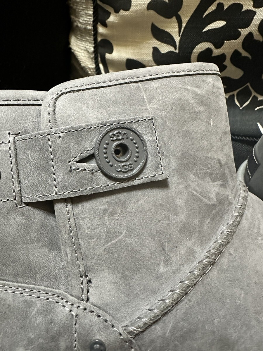 New! UGG Beni 1014860 Grey Leather Mouton Boots Men\'s Size 10 New! UGG Beni 1014860 Grey Leather Mouton Boots Men main image 2