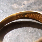 14k CEYLON SAPPHIRE Yellow Gold ring vintage 1995 modernist size 4.5 fine solid — photo 8