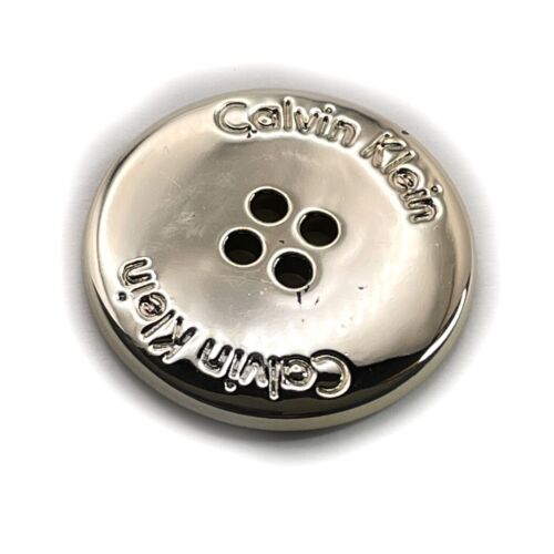 Calvin Klein Plastic Silver Sleeve or Pocket Flat Replacement Button .90