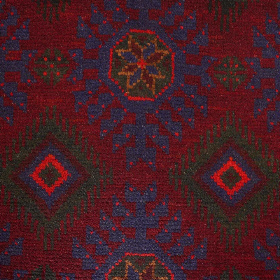 Tribal Hand Knotted Afghan Oriental Balouch Area Woolen Rug 3'1x5'3ft Rug G16058 - Image 4 of 4