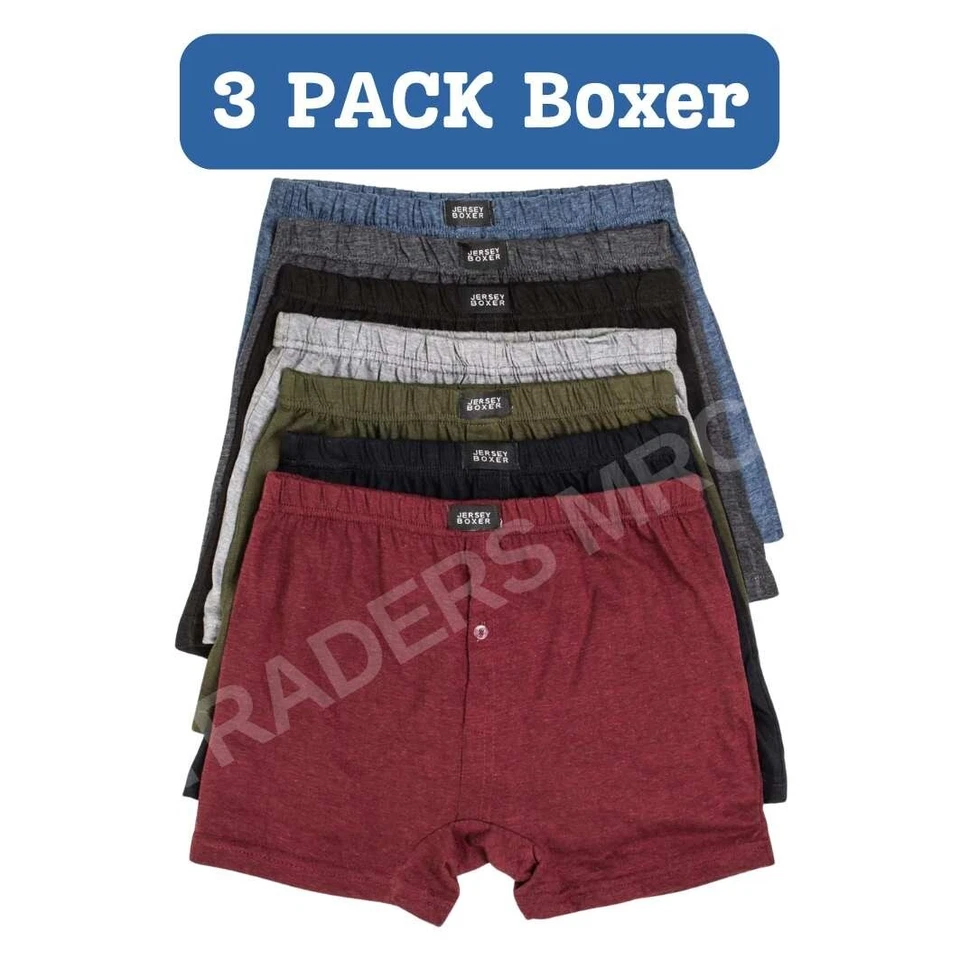 3 Pack Assorted Colors Boxer Shorts