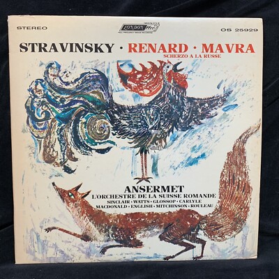 STRAVINSKY Renard, Mavra, Scherzo ANSERMET - LONDON OS 25959 DG ST LP 12 o'clock