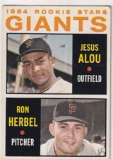 1964 TOPPS RC SAN FRANCISCO GIANTS ALOU HERBEL #47 (REVIEW PICS) (VG-EX) JC-4024
