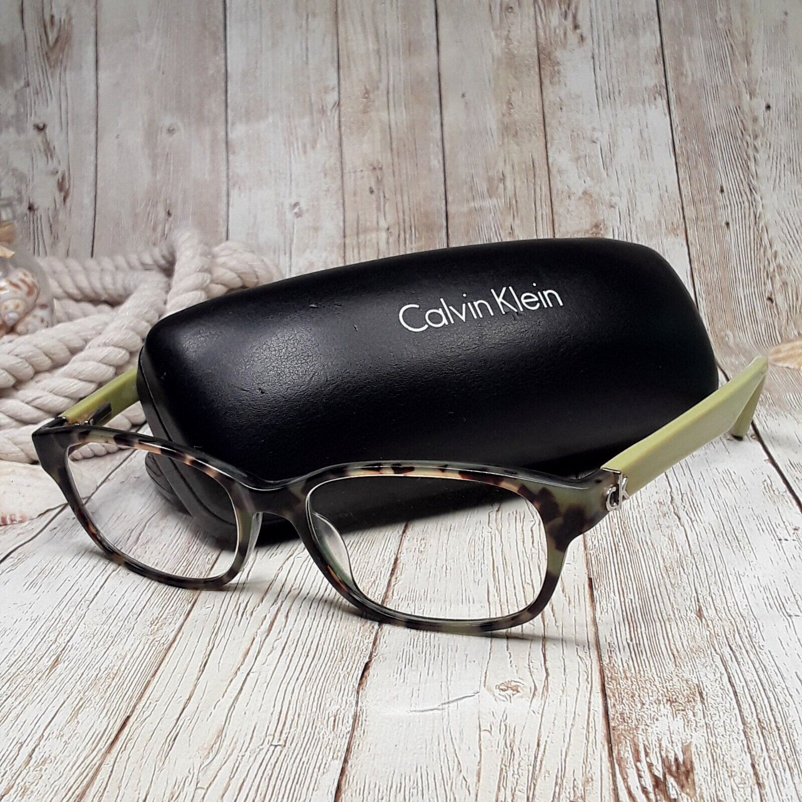 Calvin Klein Havana Green Eyeglasses FRAMES ONLY w/ Case - ck5733 507  51-17-140 | eBay