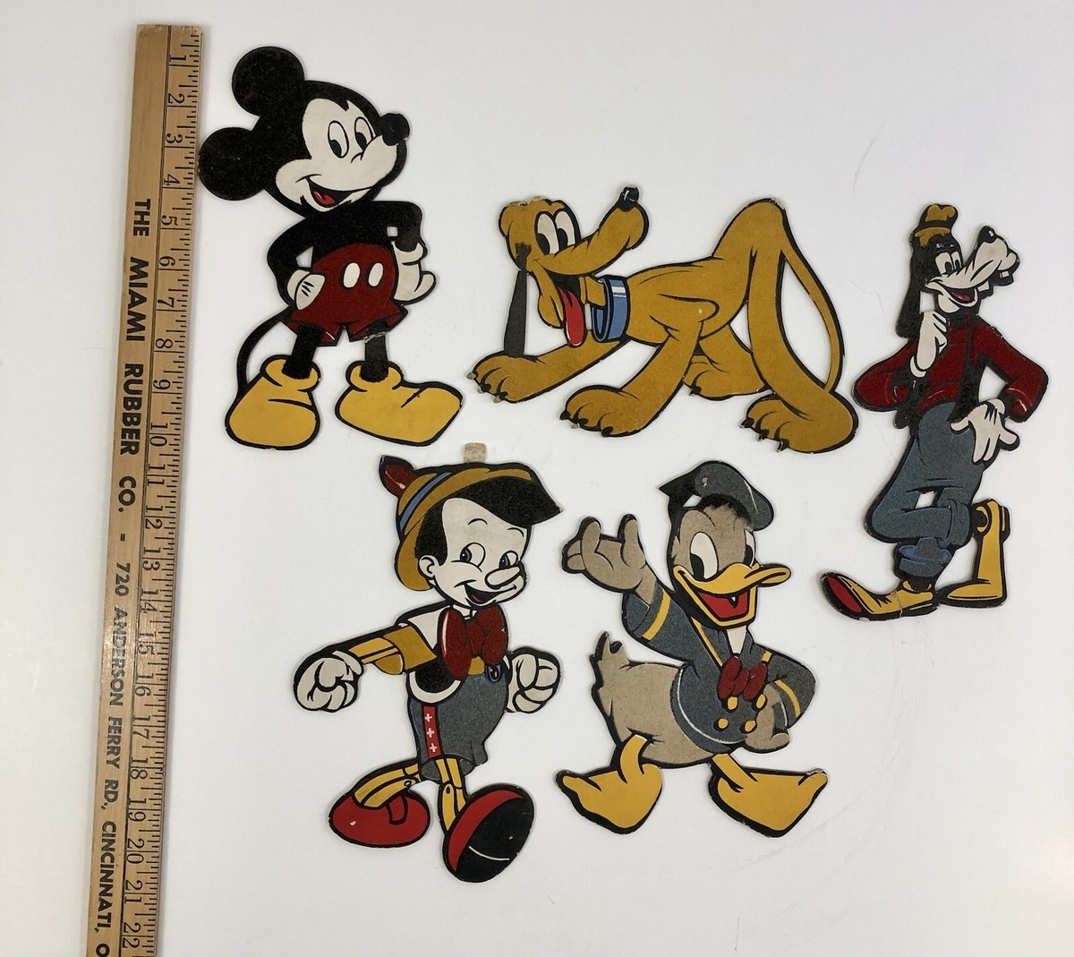 Walt Disney Productions 1985 壁掛け 1950's Walt Disney Productions Flocked Wall Art Mickey Donald