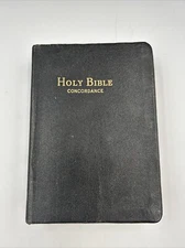 Vintage 1962 Holy Bible Concordance Self Pronouncing RSV World Publishing Black