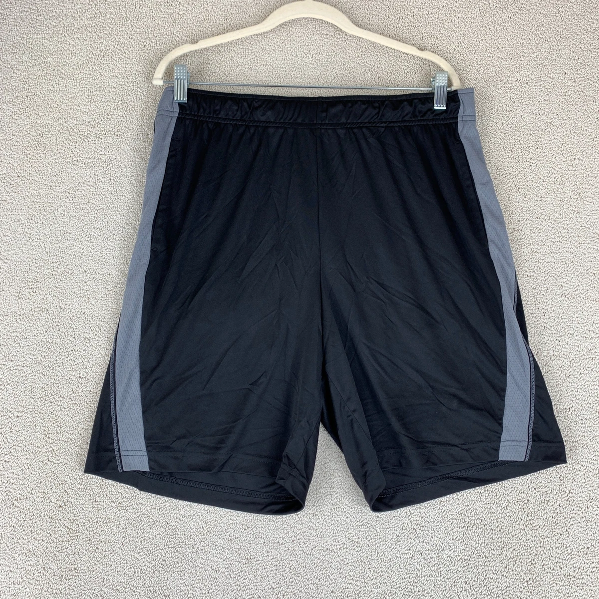 Tek Gear Dry Tek Basketball Shorts Men's Large Drawstring Waist Black  Activewear