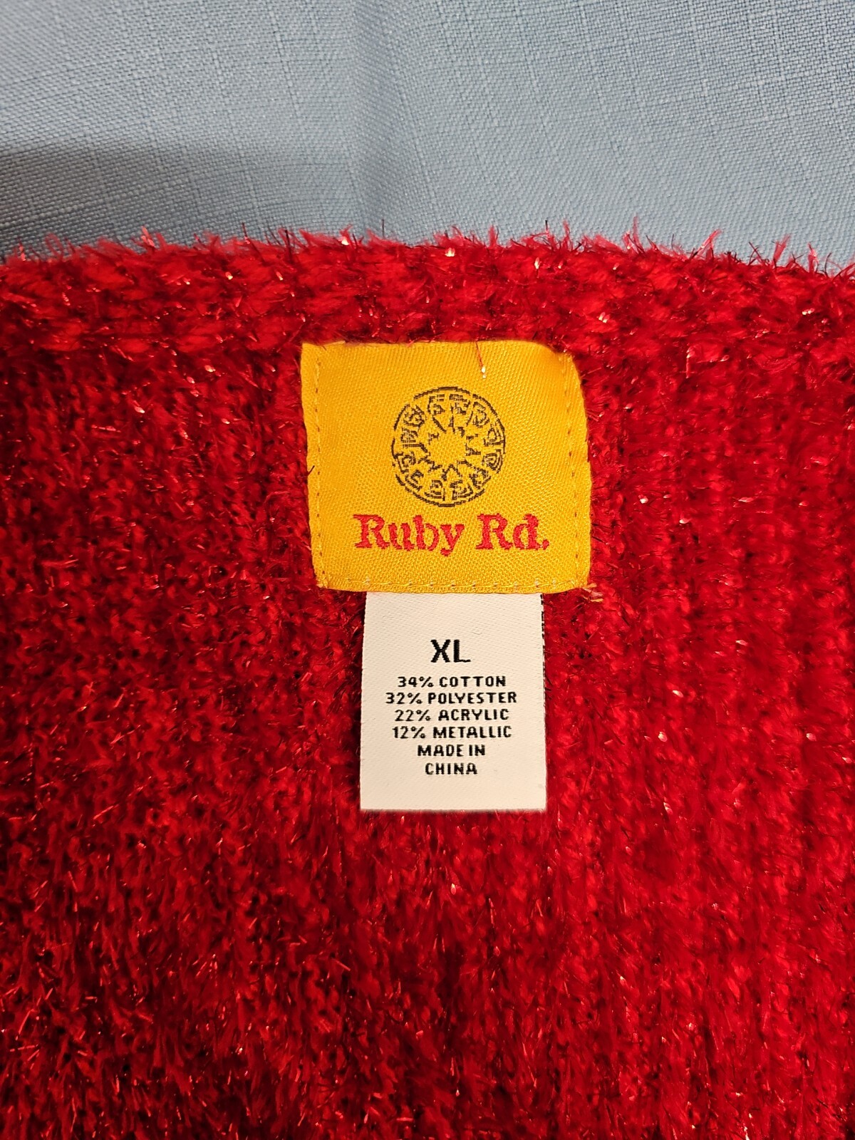 RUBY RD Embellished Pullover Metallic Sweater Hol… - image 6