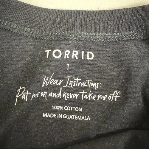Torrid Graphic Slim Fit Tee Women Size XL Black Definitely Not Today Slogan Top - Picture 5 of 13