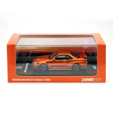 INNO64 NISSAN SKYLINE GT-R R34 R-TUNE ORANGE METALLIC SEALED