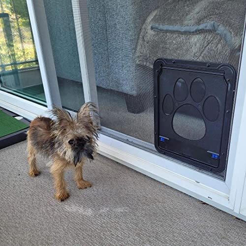Small Dog Door for Screen Door, Easy Install Lockable Inside size 10