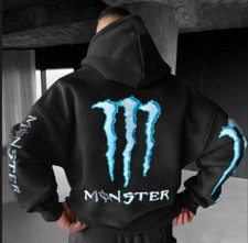 Men's Fashion Monster Energy Sweater Sweat Suit Black Multicolor Design Hot GIFT