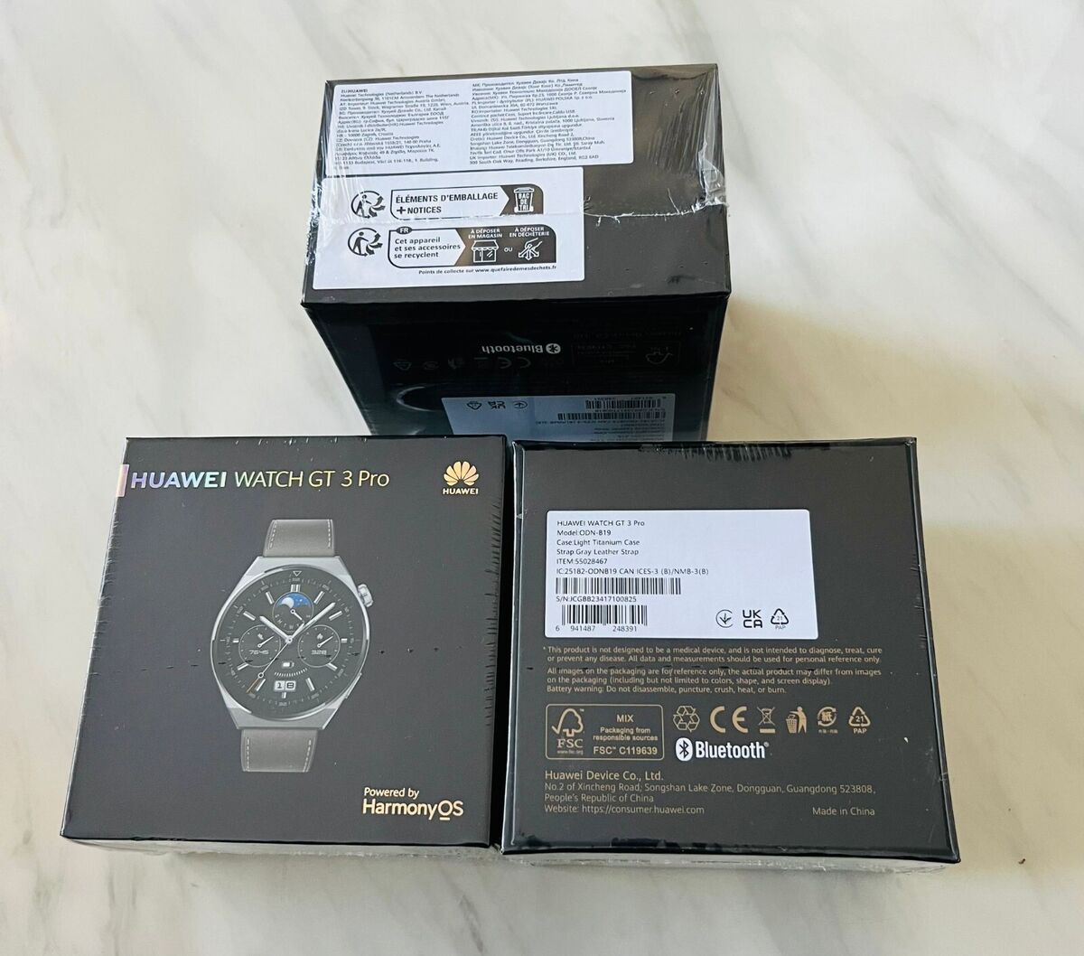 HUAWEI Smart Watch GT3 Pro 46mm Classic ODN-B19 Android Bluetooth New Sealed