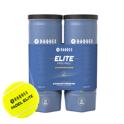 Padel Tennisbälle 6x Bälle - Padelbälle, zwei Druckoptionen, Raquex Elite