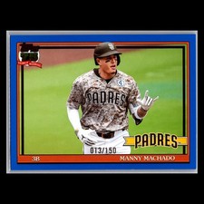 2026 Topps Baseball Series 1 #T91-23 Manny Machado Blue /150 San Diego Padres