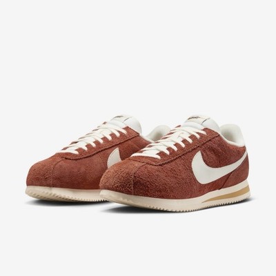 Nike Cortez SE Suede Sneaker HF3142-200- Dark Russet/Sail/Flax/Muslin- 12 US