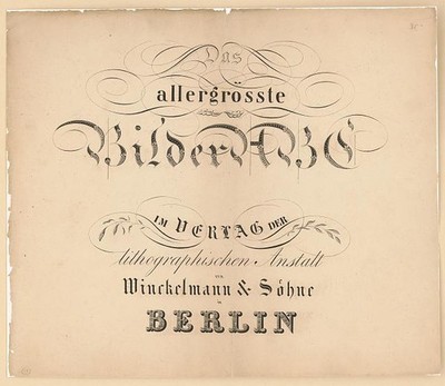 Das allegr�sste Bilder ABC / lithographischen Anstalt von Winckelmann &