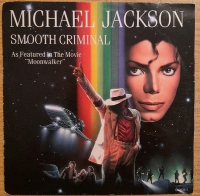 Single Vinyl 7 Michael Jackson- Smooth Criminal (Moonwalker) Epic 1988 Vinyl EX-