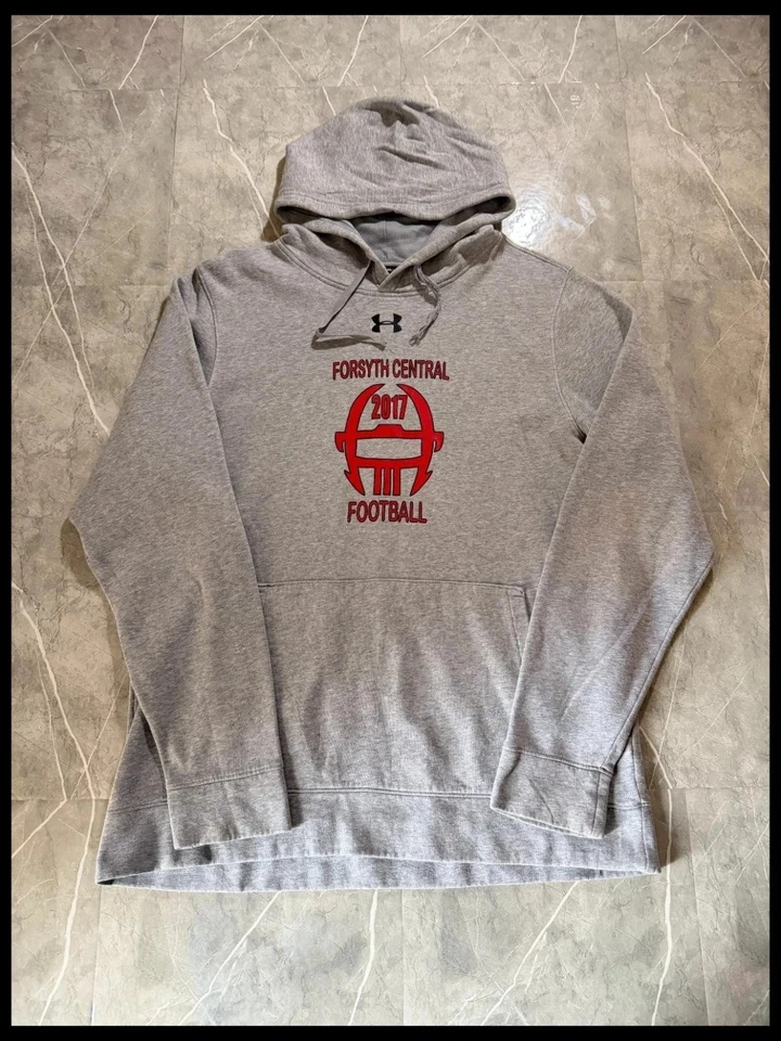 Under Armour ColdGear Sweat à capuche, Gris, Football USA Forsyth #MPUSW1 - Photo 1/4