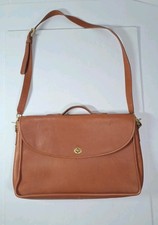 Vintage Coach Brown Cowhide Leather Briefcase...