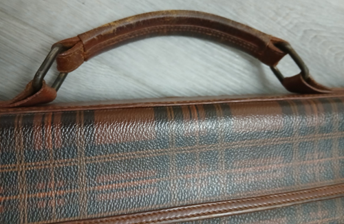 Vintage Polo Ralph Lauren Black Watch Plaid Messenger Laptop Bag - 16'' x 13'' - Picture 14 of 15
