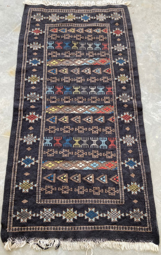 Vintage Traditional Handmade Beautiful Berber Kilim Floor Rug Carpet 145x75 cm