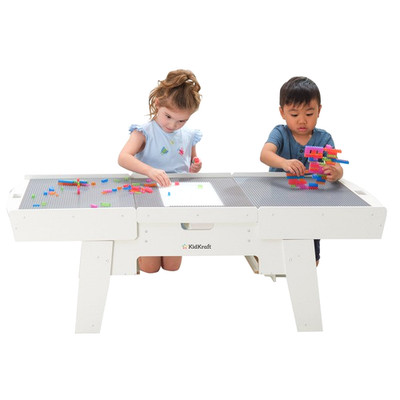   KidKraft Building Bricks Play N Glow Activity Table   Kids STEM Toy  
