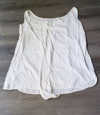 Antique Edwardian Cream Cotton Step-In Romper Handmade STAINS FLAWS