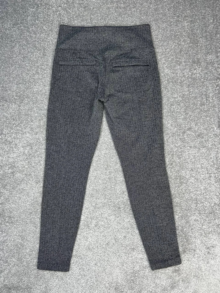 Athleta Delancey Herringbone Tight Leggings Womens Medium Gray Stretch High Rise - Image 2 of 4