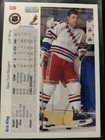 Kris King New York Rangers autographed hockey card (1992-93 Upper Deck #330) — photo 2