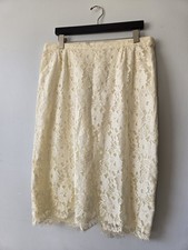 Vintage Ivory Lace Skirt Size 18