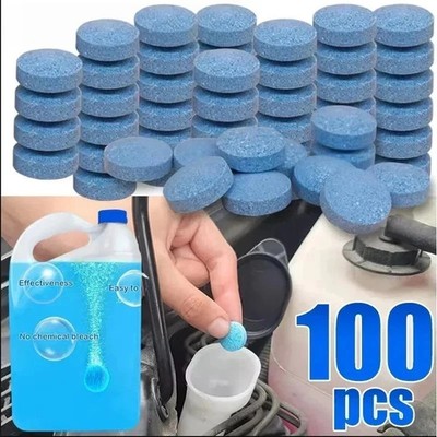 100Pcs Car Windshield Washer Cleaning Solid Effervescent Tablets Accessories