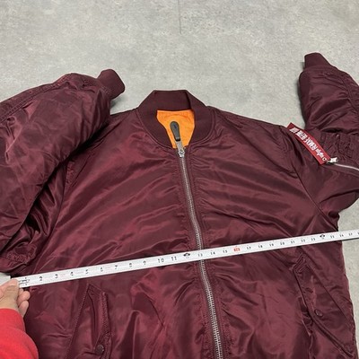 Alpha Industries MA-1 Intermediate Flyers Burgundy Slim Fit Jacket