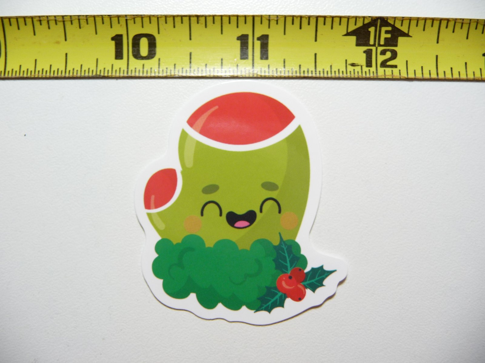 Happy Waving Mitt Christmas Sticker Decal for Winter Holidays and Christian Celebrations