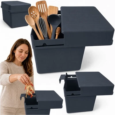 Boîte de rangement avec couvercle boîte en plastique boîte empilable boîte... - Photo 1/4