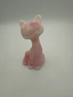 Fenton Glass 1997 FAGCA Rosalene Satin Happy Cat Figurine Winking